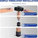 Pergola Kit, 15 3-Way Slanted Roof Pergola Bracket Set, Powder-Coated Roof Wall Mount Pergola Brackets 4"x 4"(Actual: 3.5x3.5 Inch), Pergola Hardware for Porch Gazebo Backyard (6 pcs), Black