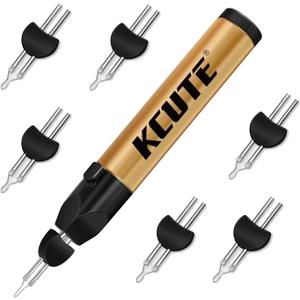 Chispee Thread Burner II with one Touch for Finishing Bead Weaving, Fast Melting Wax, Carved Leather, & Melting Thread Projects (1Pc Thread Burning+6Pcs Tips)