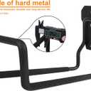 Metal Garden Hose Holder - Heavy Duty Hose Hanger Wall Mounted Water Hose Holder for Outside Yard, Sturdy Hose Reel Hose Hooks for Water Hose, Extension Cords (Black)