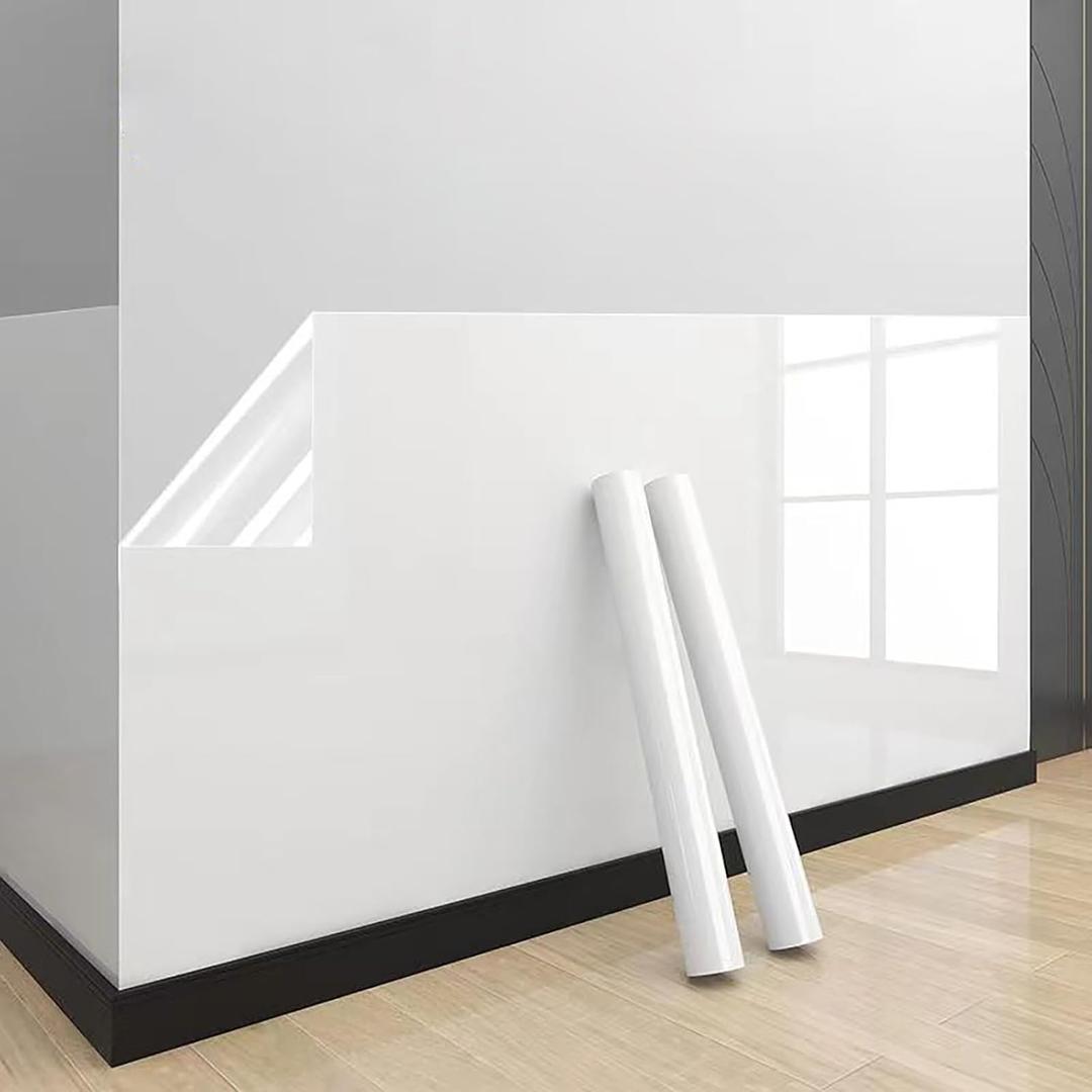 Yootiko 2 Pcs Wall Protector Clear Contact Paper Electrostatic Absorption Wall Protective Film Removable Walls Covering Oil Proof Waterproof Back Splash Protectors (Widen, 17.73INx788IN)