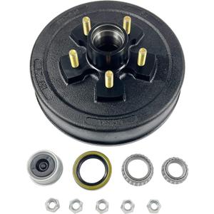 Heavy Duty 10" x 2-1/4" Trailer Brake Hub Drum, 5 on 4.5" for 3500 Lbs Axle | Direct Replacement for 008-247-05, 84546 | Precision-Fit 5 on 4.5" Bolt Pattern | Durable Chrome Steel & Anti-Rust Coating