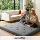 ZonLi Japanese Floor Mattress, 100% Cotton Washable Cover Futon Mattress, Queen