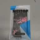 NITITOP Compatible with iPhone 11 Case Cute Aesthetic Cherry Blossom Pattern Design for Women Girls Soft TPU Shockproof Full Camera Protective Phone Cover - Black Rose Red