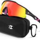 suoso Sports Cycling Sunglasses for Men: Lightweight UV Protection Polarized Sun Glasses for Youth Baseball Softball Running