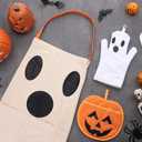 3 Pcs Halloween Ghost Apron Set, Waterproof Ghost Apron, Pumpkin Pot Holders Ghosts Oven Mitts Halloween Kitchen Utensils for Home Cooking, Baking, BBQ, Gardening