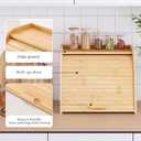 KITSANERY BREAD BOX FOR KITCHEN COUNTERTOP, BAMBOO BREAD STORAGE, DOUBLE-LAYER ROLL-TOP BREAD CONTAINER, FARMHOUSE BREAD HOLDER FOR HOMEMADE BREAD (NATURAL, DOUBLE LAYER)