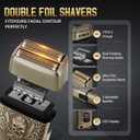 BESTBOMG Hair Clippers for Men, Professional Hair Clippers, Beard Trimmer& Rechargeable Shaver Set, Metal T-Blade, LED Display, Barber Hair Cutting Kit for Men Grooming & Gifts, BS-807E (Bronze)