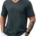 NIASHOT Mens T Shirts Short Sleeve Classic V Neck T-Shirt Casual Summer Basic Tee Shirt,XL