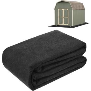 M METERXITY Outdoor Storage Shed Mat, 10x10 FT Waterproof Small Shed Flooring Mat for Patio Furniture Floor Protecting from Wear/Liquid/Dust/Oil, Non-Slip Carport Pad [Grey]