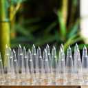 Touri Upgraded 24 Pack Bird Spikes, Covers 34 Feet(10.36m), Clear PVC Bird Deterrent Spikes Strips, Restrict Birds from Standing and Nesting, Keep Birds, Cats, Pigeons, and Other Animals Away