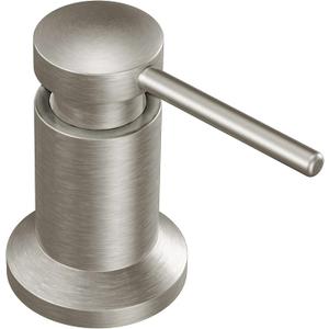 Moen 3942SRS Deck Mounted Kitchen Soap Dispenser with Above The Sink Refillable Bottle, Spot Resist Stainless