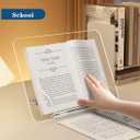 Acrylic Book Stand for Reading,Portable Book Page Holder,Adjustable Display Stands for Cookbook,Document,Recipe,Tablets (Medium)