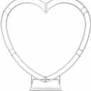 Heart Arch, 6.5FT Metal Heart Arch Stand, Wedding Backdrop Frame, White