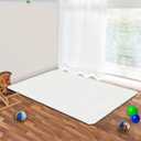 Yostrong 18 Tiles Interlocking Puzzle Foam Baby Play Mat with Straight Edges for Playing - EVA Babies Crawling Mat | Rubber Floor Work Out Mats for Home Gym. White, 11.81 *11.81