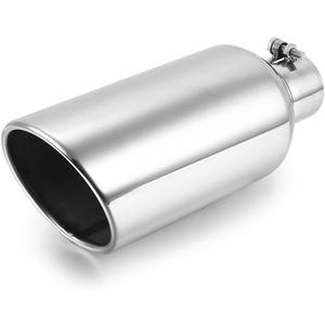 A-KARCK Exhaust Tip 3" Inlet to 6" Outlet, 15" Overall Length Polishing Bolt On Exhaust Tailpipe Tip Protect Tailpipe
