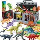 JOYIN Dinosaur Toys with Activity Play Mat & Storage Cage, 19 PCS Realistic Dinosaur Figures & Trees for Toddlers Kids Ages 3-5, Ideal for Boys and Girls Gift