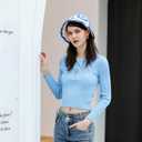Crochet Bucket Hat for Women Knit Handmade Foldable Floppy Beach Hat Fashion Cute Comfy and Casual