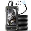 Borescope Inspection with Light, Industrial Endoscope Camera with 4.3 HD Screen, Waterproof Digital Snake Camera, Semi-Rigid Cable Bore Scope for Home Pipe, Engine, Inside Wall, Duct (11.5 FT)