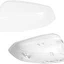 Moonlinks Compatible with Toyota RAV4 2019 2020 2021 2022 2023 2024 Left Side Mirror Cover Replacement, Pearl White Exterior Left Driver Side Door Rearview Mirror Cap Trim for RAV4 LH