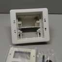 TVBU505-1 Recessed Outlet Box, Recessed Electrical Box for Wall Mount TV, Outlet Mounting Box for New Construction&Retrofit Projects, Wall Outlet Box with Duplex & Decorator Style Covers,2-Gang