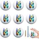 Surfboards with Palm Trees Ceramic Drawer Knob Set of 8 1.5" Beachy Kitchen Cabinet Furniture Handles Dresser Drawer Knobs and Pulls