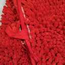 Muddy Mat 4-Piece Red Medium 30"X19" AS-SEEN-ON-TV Highly Absorbent Microfiber Door Mat, Bath Mat and Pet Rug, Non Slip Thick Washable, Soft Chenille for Kitchen Bathroom Bedroom Indoor and Outdoor