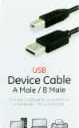 GE USB 2.0 Device Cable - Black, 3 ft