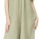 Volcathix Women's Cotton Nightgowns Soft Loose Gauze Nightdress with Pockets for Sleeping Home Lounge, Large