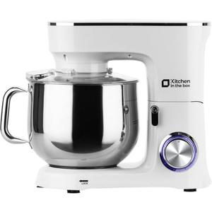 Kitchen in the Box Stand Mixer, 900W 8.5 QT Kitchen Electric Mixer, 10-Speed Large Capacity Tilt-head Food Mixer with Dough Hook, Wire Whip, Flat Beater & Splash Guard (White)