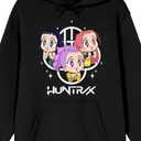 Kpop Demon Hunters Huntrx Excited Kawaii Men's Black Long Sleeve Hoodie (XXL)