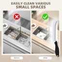 SXhyf Hard Bristle Crevice Cleaning Brush - Multifunctional Gap and Grout Brush for Bathroom, Kitchen, Window and Vehicle (3, White)