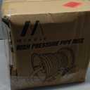 M MINGLE High Pressure Washer Hose Reel 150ft, Heavy Duty Steel Hose Reel, Manual Crank Power Washer Hose Reel with 3/8" Pressure Wash Whip Hose, Swivel Arm and Mounting Bracket, 4000 PSI