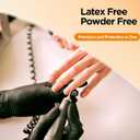 3 x Disposable Nitrile Gloves, 5 Mil Thickness Latex-Free & Powder-Free Food Safe, Cooking, Cleaning Gloves (Black of 50)