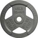 Yes4All Tri-Grip Handles Cast Iron Olympic Weight Plates, 2-Inch Weight Plates for Weight Lifting with Smooth and Durable Finish, Suitable for Strength Training Exercises (Single, Pair and Set) (E. 45LB (Single - Gray))