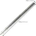 Heavy Duty Stainless Steel Chrome Continuous Piano Hinge, 600mm x 38mm x 1mm, 270 Open, 24 Pre-Drilled Holes, Silver
