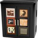 Foldable Router Organizer Collapsible Projector WiFi Router Storage Box with Magnetic Door Charging Top Hidden Cable Management Box for Router Modem Wall Mountable Audio-Video Shelving Router Shelf