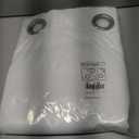 NICETOWN 100% Blackout Window Curtain Panels 68 inch Length for Living Room, Set of 2, Snow White, 55 inches Wide, Thermal Insulated Drapes