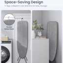 SONGMICS Ironing Board, Foldable Iron Board, Height Adjustable up to 35 Inches, with 4 Layered Cover and Pad, Iron Rest, Hook, Steel X-Legs, for Home, Laundry Room, Dorm, Dove Gray ULLB001G01