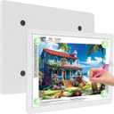 Elice Magnetic A3 Light Board for Diamond Painting, Ultra-Thin Tracing LED Light Box with Side Buttons, Super Bright Diamond Art Light Pad, Light Table for Drawing, Sketching, Weeding Vinyl - White