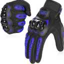 COFIT Motorcycle Gloves Breathable, Touchscreen Motorbike Gloves Anti-Slip with Good Grip Hard Knuckles Protection for Men Women Motocross, BMX ATV MTB Cycling, Road Racing - Blue XL