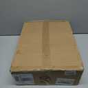 Leomonio Nightstand, Modern Beside Table with Storage Drawer and Open Wood Shelf, Small End Side Table with Glass Decorative Door and Gold Frame, for Living Room, Bedroom (Oak-4)