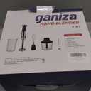 Ganiza Immersion Blender 5 in 1 Hand Blender Max 1000W Heavy Duty Motor, 16 Speed Mode Handheld Blender Stainless Steel Blade With 800ml Mixing Beaker, 600ml Chopper, Whisk and Milk Frother