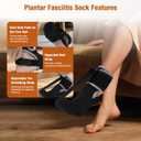 VFFWBB 2-Pack Plantar Fasciitis Night Brace with Massage Ball  Adjustable Foot Support for Heel & Arch Discomfort Relief, Lightweight Brace for Sleeping, Men & Women