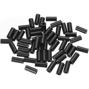 PATIKIL M5 Black ABS ID 5.2mm,OD 11mm,Length 25mm, Nylon Round Spacer Washers, 120Pcs Plastic Standoff Rubber Nut Unthreaded for M5 Screws Electrical Outlet Switch Receptacle
