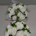 NUPTIO Pcs of 2 Fake Flower Ball Arrangement Bouquet, 15 Heads Plastic Roses with Base, Suitable for Our Store's Wedding Centerpiece Flower Rack for Parties Valentine's Day Home Décor