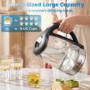 TOPWIT Electric Kettle Glass Hot Water Kettle, 2.0L Water Warmer, BPA-Free Stainless Steel Lid & Bottom, Tea Kettle with Fast Heating, Auto Shut-Off & Boil Dry Protection