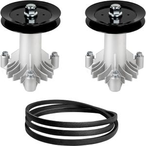 42" Deck Rebuild Kit Compatible with Hu-sqvarna LT130 YTH150 Craftsman LT1000 LT2000 LT4000 LTX1000 Pou-LAN Lawn Mower, 2 Spindle 130794, 2 Pulley 153535, 1 Belt 144959