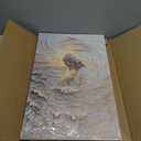 Framed Christian Jesus Canvas Wall Art, Jesus With Golden Halo Wall Decor Paintings, Religious Bible Posters Prints Pictures Artwork for Church Living Room Bedroom Home Decor 16x24 Inch (Yellow Jesus Hugs Himself)