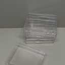 4-Pack Clear Hinged Plastic Containers, Keepsake Storage Boxes, 7"L x 5"W x 1.75"H, Made in USA, Plastic Display Case, Bead Storage or Craft Organizers and Storage Container