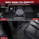 LASFIT Premium Extra Thick Floor Mats for Tesla Cybertruck 2023-2026 All Weather TPE Custom Fit Pickup Interior Accessories Front Rear Car Liner 1st & 2nd Rows Set, Black